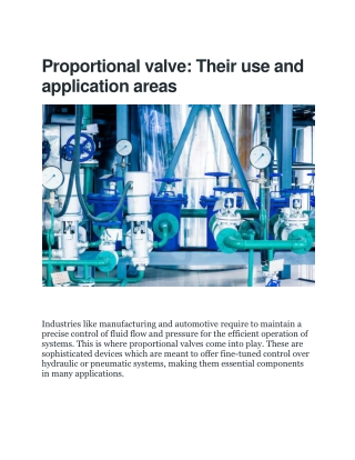 High-Quality Proportional Valves | Visit Marginal Hydraulic