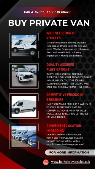 Buy Private van, Car & truck, fleet Reading | Berkshire van sales