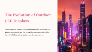 Evolution of outdoor led displays