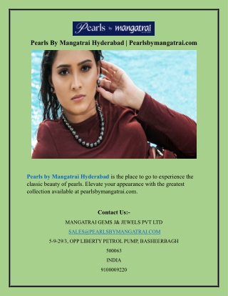 Pearls By Mangatrai Hyderabad  Pearlsbymangatrai.com