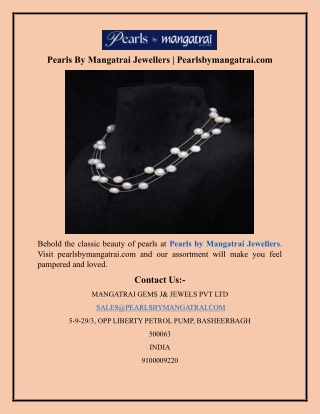 Pearls By Mangatrai Jewellers  Pearlsbymangatrai.com