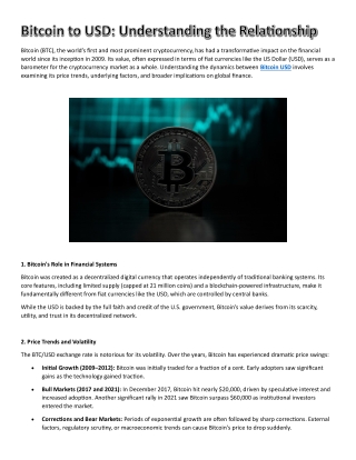 Bitcoin USD