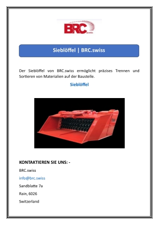 Sieblöffel  BRC.swiss