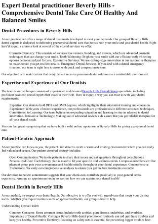 Dental Group of Beverly Hills