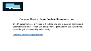 Computer Help And Repair Scotland Pc-repair.services