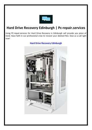 Hard Drive Recovery Edinburgh | Pc-repair.services