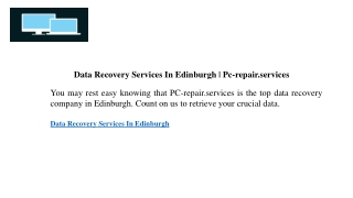Data Recovery Services In Edinburgh Pc-repair.services