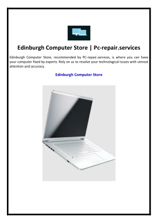 Edinburgh Computer Store | Pc-repair.services