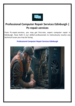 Professional Computer Repair Services Edinburgh | Pc-repair.services