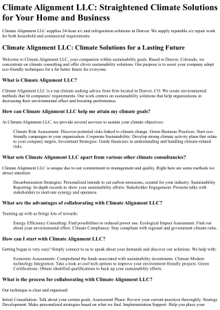 Climate Alignment