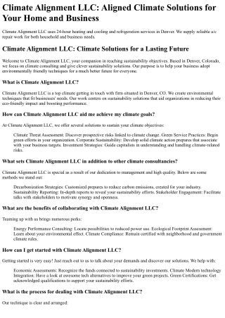 Climate Alignment