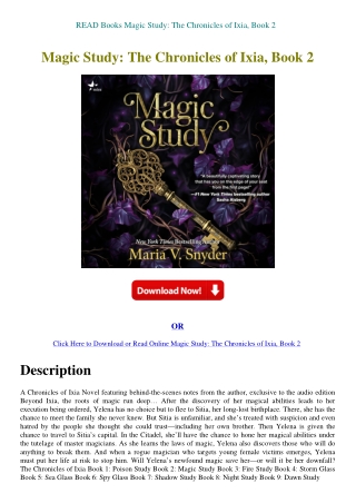 READ Books Magic Study The Chronicles of Ixia  Book 2