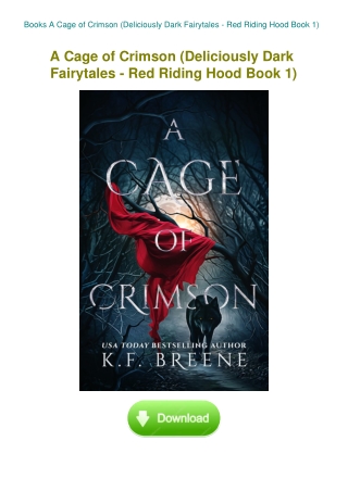 Books A Cage of Crimson (Deliciously Dark Fairytales - Red Riding Hood Book 1)