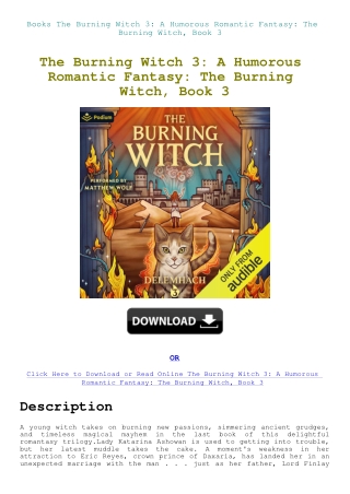 Books The Burning Witch 3 A Humorous Romantic Fantasy The Burning Witch  Book 3
