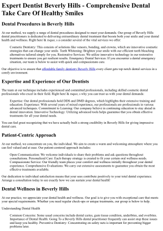 Dental Group of Beverly Hills