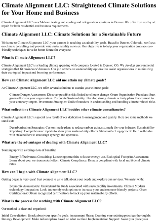 Climate Alignment