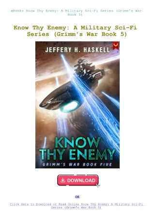 eBooks Know Thy Enemy A Military Sci-Fi Series (Grimm's War Book 5)