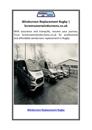Windscreen Replacement Rugby  Screensaverwindscreens.co.uk