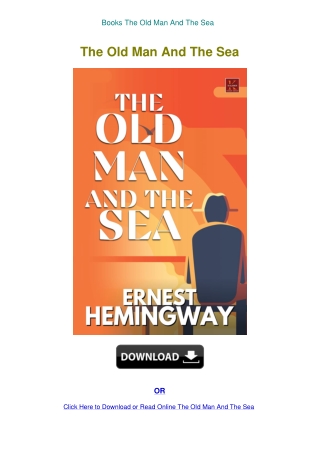 Books The Old Man And The Sea
