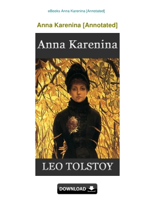 eBooks Anna Karenina [Annotated]