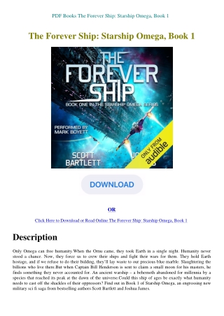 PDF Books The Forever Ship Starship Omega  Book 1