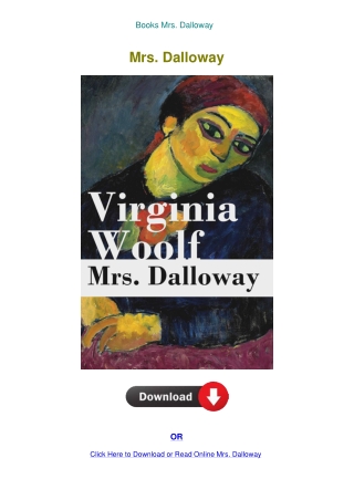 Books Mrs. Dalloway