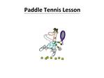 Paddle Tennis Lesson