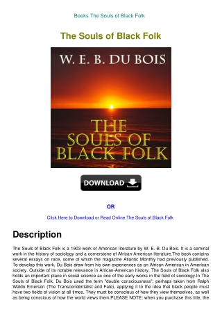Books The Souls of Black Folk