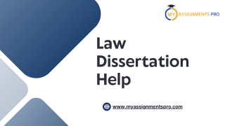 Law Dissertation Help | Myassignmentpro