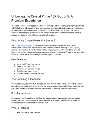 Crystal Prime 10K Box of 5