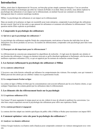 “Millau: La psychologie des utilisateurs et son impact sur le référencement”