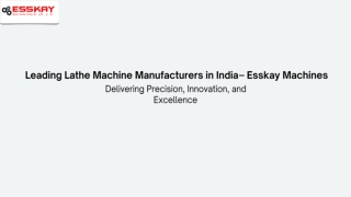 Lathe Machine Manufacturers in India