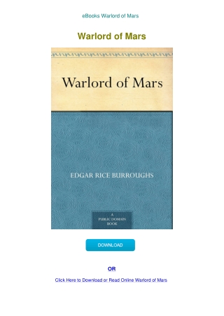 eBooks Warlord of Mars