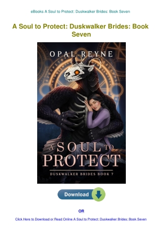 eBooks A Soul to Protect Duskwalker Brides Book Seven