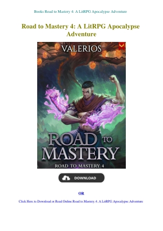 Books Road to Mastery 4 A LitRPG Apocalypse Adventure