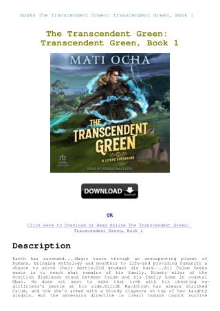 Books The Transcendent Green Transcendent Green  Book 1