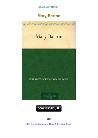 Books Mary Barton