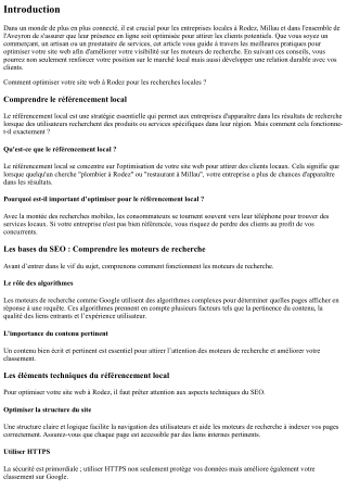 Comment optimiser votre site web à Rodez pour les recherches locales ?