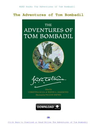 READ Books The Adventures of Tom Bombadil