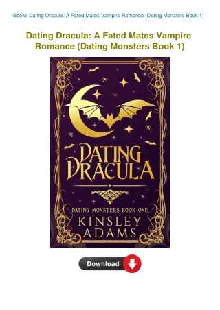 Books Dating Dracula A Fated Mates Vampire Romance (Dating Monsters Book 1)