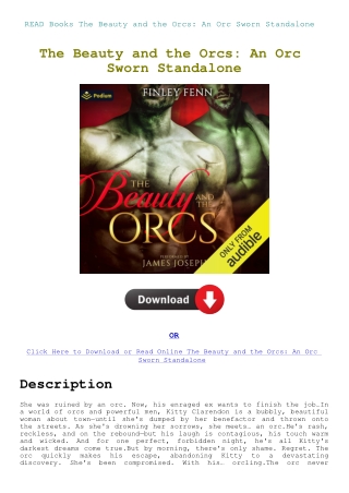 READ Books The Beauty and the Orcs An Orc Sworn Standalone