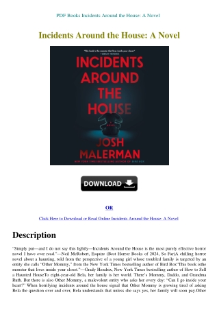 PDF Books Incidents Around the House A Novel