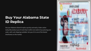 Buy Alabama State ID Replica