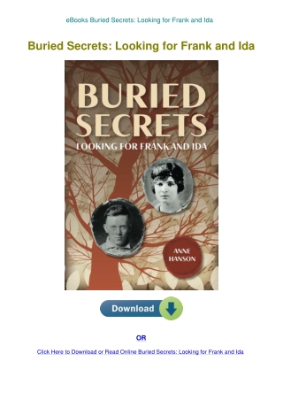 eBooks Buried Secrets Looking for Frank and Ida