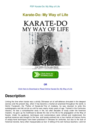 PDF Karate-Do My Way of Life