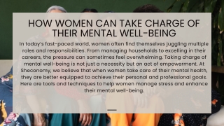 How Women Can Take Charge of Their Mental Well-being