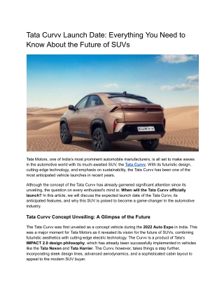 Tata Curvv Launch Date_ Everything You Need to Know About the Future of SUVs
