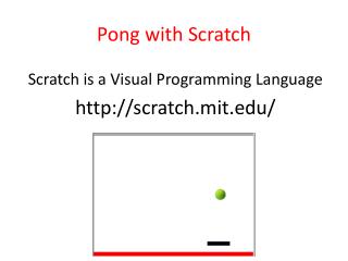 Pong with Scratch