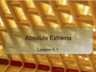 Absolute Extrema