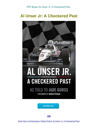 PDF Books Al Unser Jr A Checkered Past